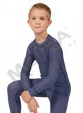 Detské tričko MOIRA MONO - farba denim modrá